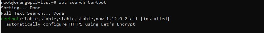apt search certbot