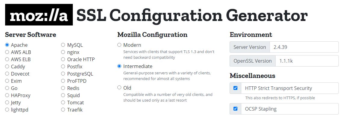 Mozilla Configuration