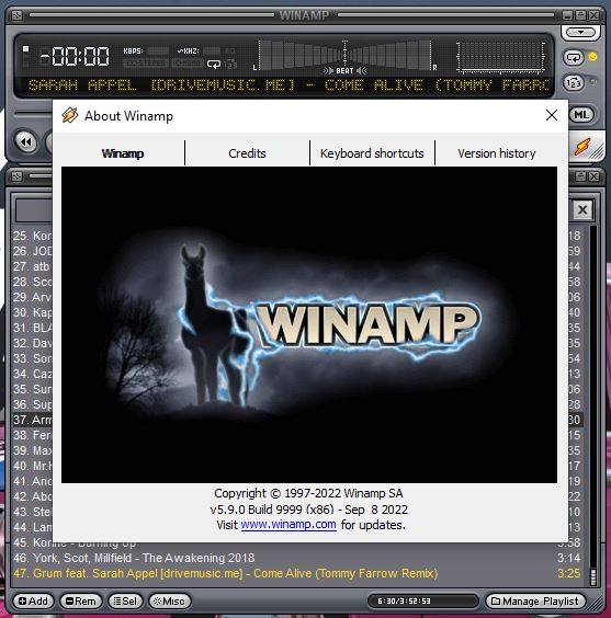 Winamp About